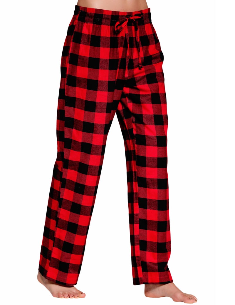 CYZ Women's 100% Cotton Super Soft Flannel Plaid Pajama/Lounge Pants-F17007 Buffalo Plaid-M - Image 3